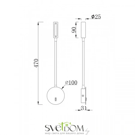 Настенные светильники C035WL-L3B3K Maytoni | Svetdom.by