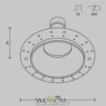 Встраиваемые светильники Maytoni DL126-GU10-TRS-B от Магазина Svetdom.by