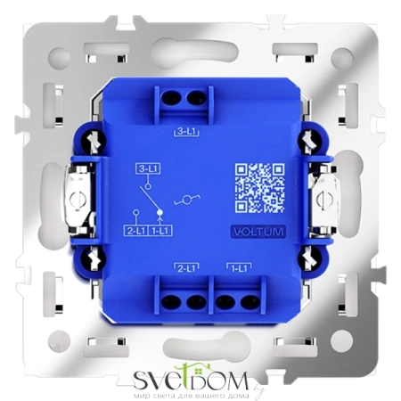 Проходной переключатель одноклавишный Voltum S70 VLS010301  Voltum VLS010301