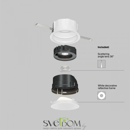 Встраиваемые светильники Maytoni DL057-10W3K-W от Магазина Svetdom.by