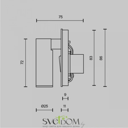 Настенные светильники C040WL-L3B3K Maytoni | Svetdom.by
