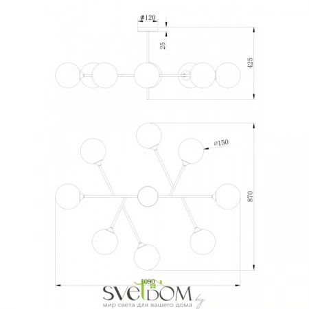 ЛюстрыFR5115PL-08BZ Freya | Svetdom.by