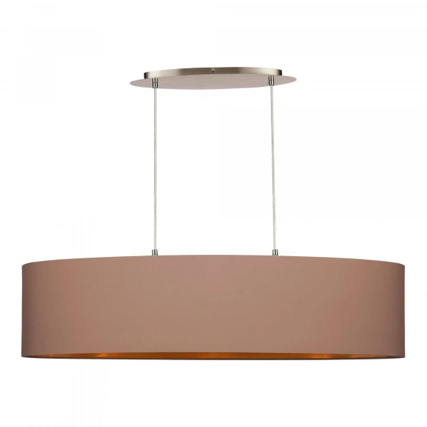 SLE300553-03 Светильник подвесной Никель/Темно-бежевый, Золотистый E27 3*40W BRESCIA