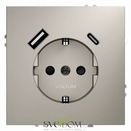 Розетка с USB, A+C Voltum S70 VLS040503  Voltum