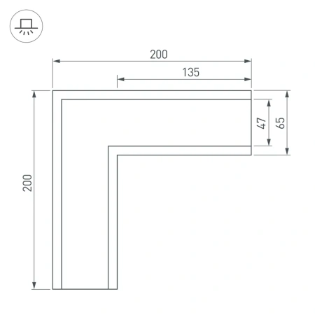 Угол SL-LINIA65-F Arlight 030126 Arlight