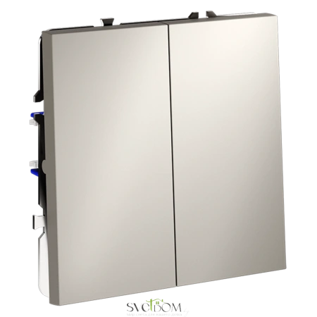 Выключатель двухклавишный Voltum S70 VLS020103  Voltum VLS020103