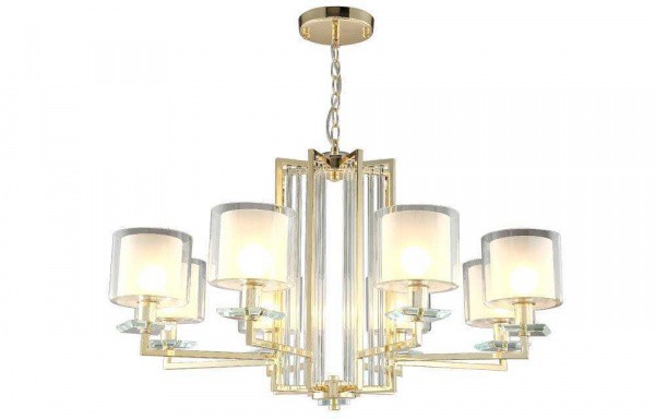 Люстра Crystal Lux NICOLAS SP-PL8 GOLD/WHITE