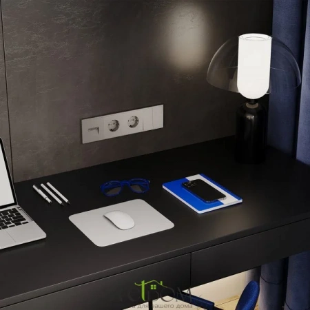 Выключатель двухклавишный Voltum S70 VLS020103  VLS020103 Voltum