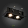 ST250.448.02 Св-к встр. Черный GU10 2*50W  L245xW126xH70 220V Без ламп Встраиваемые светильники ST LUCE