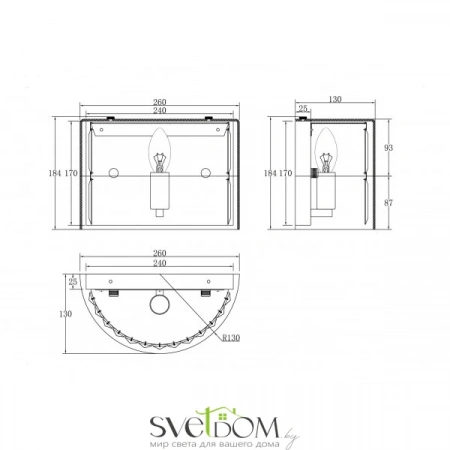 Настенные светильники MOD313WL-01G Maytoni | Svetdom.by
