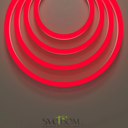 Гибкий неон 25x13 220В 8Вт/м Red IP65 50м | Svetdom.by