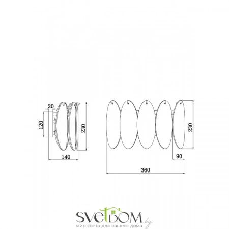 Бра и настенные светильники FR5189WL-02BS Freya | Svetdom.by