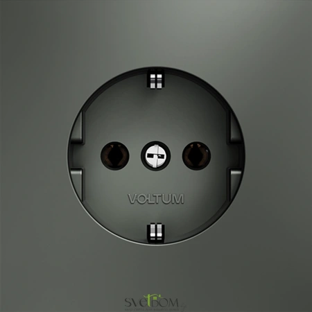 Розетки электрические с заземлением Voltum S70 VLS040106  Voltum VLS040106