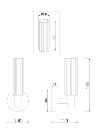 Настенные светильники FR5167WL-01BS Freya | Svetdom.by