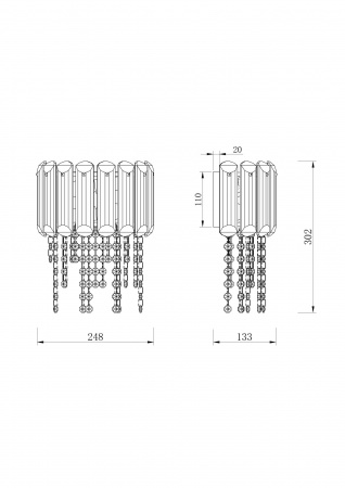 Настенные светильники MOD097WL-02CH Maytoni | Svetdom.by