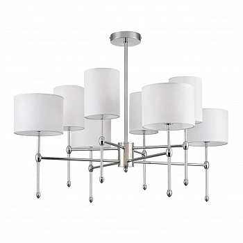 6589/8C CLASSI LN24 хром/белый, металл/текстиль Люстра потолочная E14 8*40W 220V LATTI