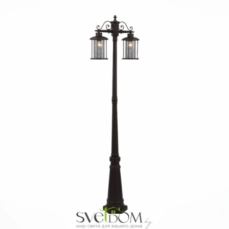 SL080.425.02 Светильник уличный наземный ST-Luce Темный кофе/Прозрачный, Темный кофе E27 2*100W LASTERO ST LUCE