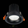 ST703.448.10 Св-к встр. Черный LED 1*10W 4000K 900Lm Ra>90 38° IP20 D85xH75 170-240V Встраиваемые светильники ST LUCE