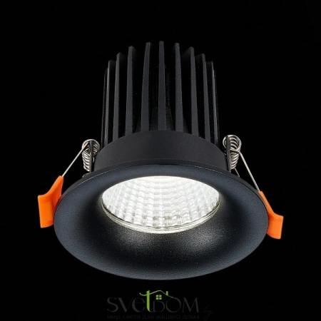 ST703.448.10 Св-к встр. Черный LED 1*10W 4000K 900Lm Ra>90 38° IP20 D85xH75 170-240V Встраиваемые светильники ST LUCE