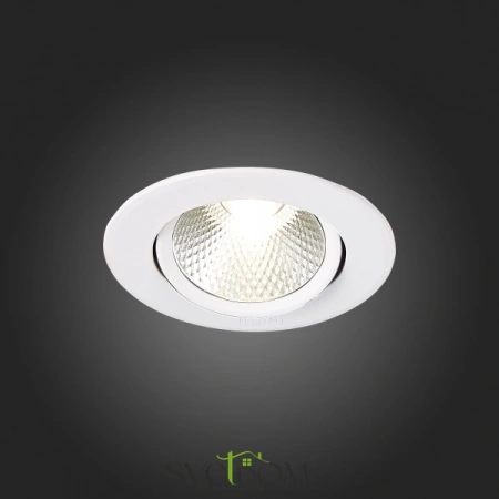 ST211.548.06.24 Св-к встр. Белый LED 1*6W 4000K 480Lm Ra80 24° IP20 D86xH50 220-240V Встраиваемые светильники ST LUCE