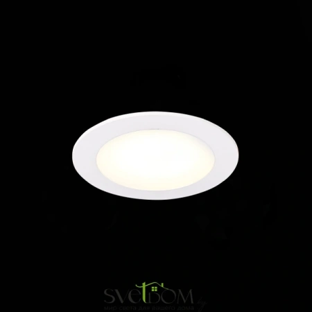 ST209.538.06 Св-к встр. Белый LED 1*6W 3000K 330Lm Ra80 110° IP20 D120xH8 90-265V Встраиваемые светильники ST LUCE
