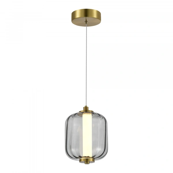 SL1193.313.01 Подвес ST-Luce Латунь/Дымчатый LED 1*10,8W 3000K SUMMER