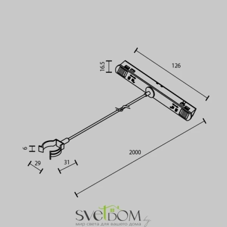 Комплектующие для трекового светильника Technical TRA101SWT-2BB Maytoni