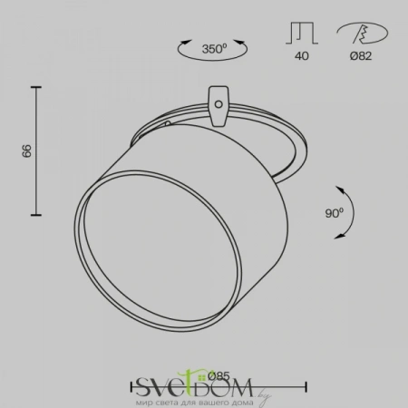 Встраиваемые светильники Maytoni DL024-12W4K-W от Магазина Svetdom.by