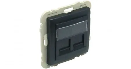 Лицевая панель с суппортом для двух коннекторов RJ45 Logus90 Efapel 90442 SIS