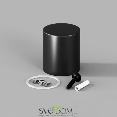 Торцевая металлическая заглушка Nemo D25 черный 20317 | Svetdom.by