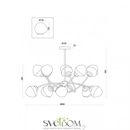 Люстры на штангеFR8017PL-10MG Freya | Svetdom.by