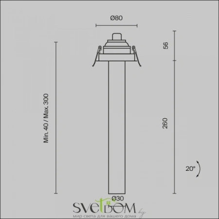 Встраиваемые светильники Maytoni C140RS-L300-7W4K-B от Магазина Svetdom.by