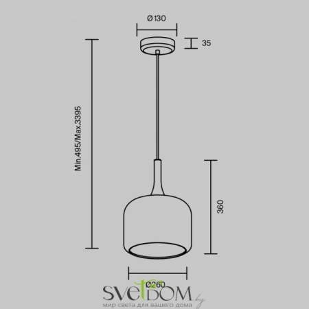 Подвесные светильники Maytoni MOD286PL-L18B3K от Магазина Svetdom.by