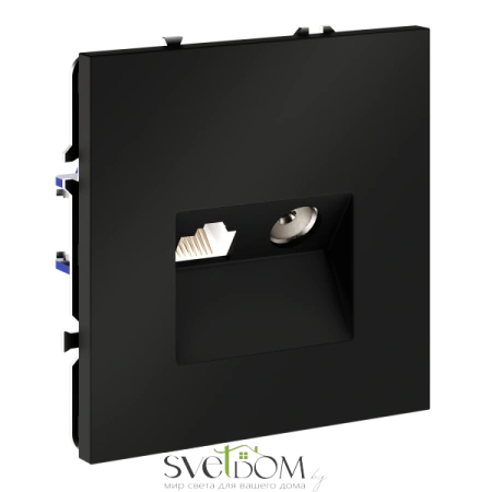 Розетка TV+RJ Voltum S70 Черный VLS060708 Voltum VLS060708