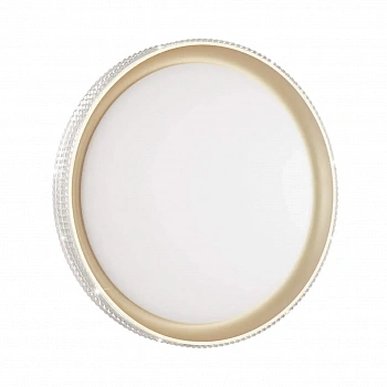 3054/DL PALE SN 132 Светильник пластик/белый/золотистый LED 48Вт 3000-6300K D395 IP43 пульт ДУ SHINY