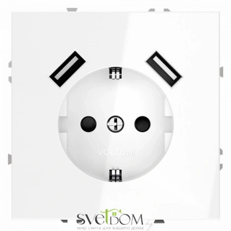 Розетка с USB, А+А Voltum S70 VLS040401  Voltum