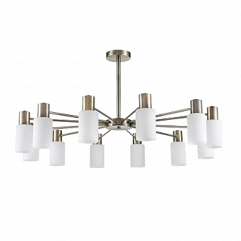 8100/12C COMFI LN25 73 бронза/белый металл/стекло Люстра потолочная Е14 12*40W 220V MAVE