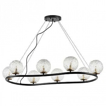 Lightstar 815287 Люстра BARI 8х10W(led) G9 ЧЕРНЫЙ МАТОВЫЙ/ЗОЛОТО