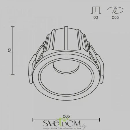 Встраиваемые светильники Maytoni DL043-01-10W3K-RD-W от Магазина Svetdom.by