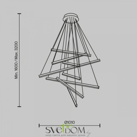 Подвесные светильники Maytoni MOD016PL-L96BK от Магазина Svetdom.by