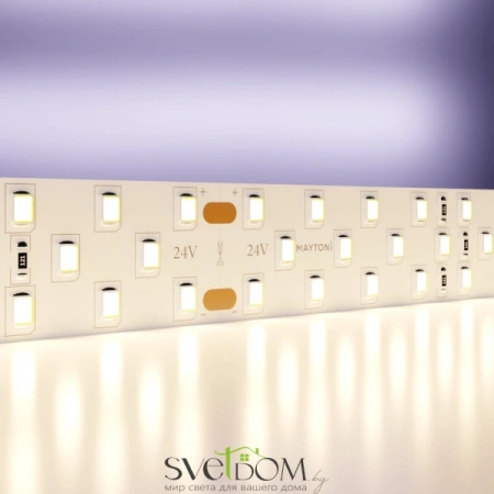 Светодиодная лента 24В 2835 27Вт/м 3000K 5м IP20 19мм 20031