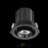 ST702.338.12 Св-к встр. Черный LED 1*12W 3000K 900Lm Ra80 24° IP20 D90xH92 180-240V Встраиваемые светильники ST LUCE