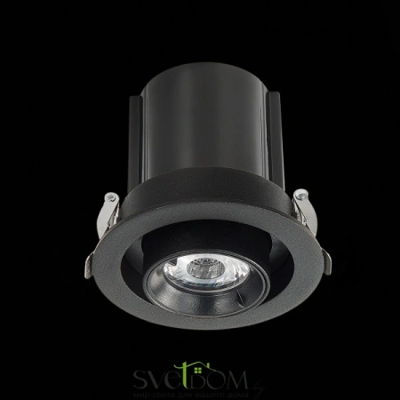 ST702.338.12 Св-к встр. Черный LED 1*12W 3000K 900Lm Ra80 24° IP20 D90xH92 180-240V Встраиваемые светильники ST LUCE