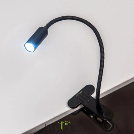 Citilux Ньютон CL803061N LED Лампа на прищепке с диммером Чёрная CITILUX