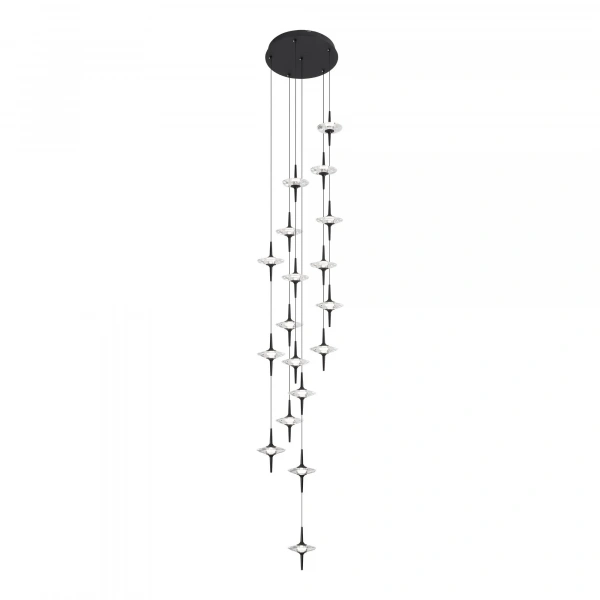 SL6231.403.18 Светильник подвесной ST-Luce Черный/Прозрачный LED 18*5W 4000K ZENITH