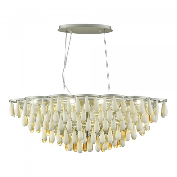 SL1517.103.08 Светильник подвесной ST-Luce Серебристый/Белый, Золотистый E14 8*40W Faenza