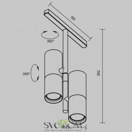 TR005-2-2X12W3K-BBS Maytoni