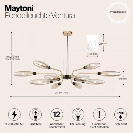 Подвесные светильники Maytoni MOD012CL-12G от Магазина Svetdom.by