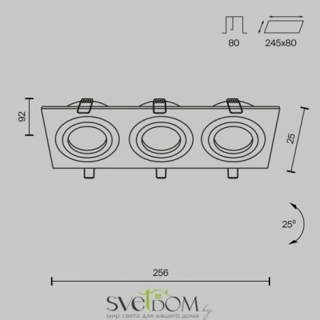 Встраиваемые светильники Maytoni DL024-2-03B от Магазина Svetdom.by