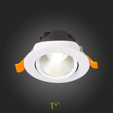 ST211.548.06.24 Св-к встр. Белый LED 1*6W 4000K 480Lm Ra80 24° IP20 D86xH50 220-240V Встраиваемые светильники ST LUCE